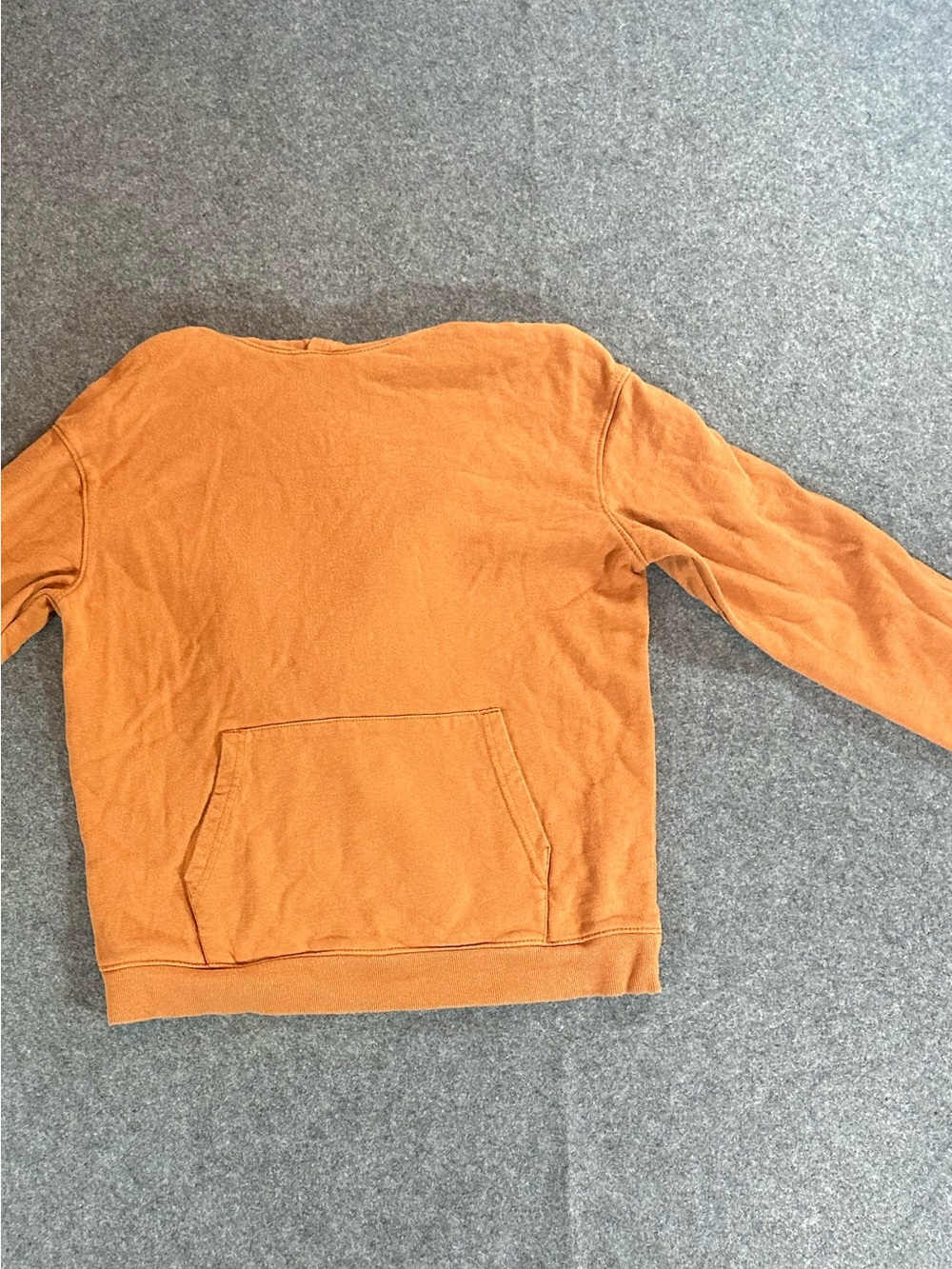 There Abouts Lightweight Orange Pullover Hoodie Sweatshirt